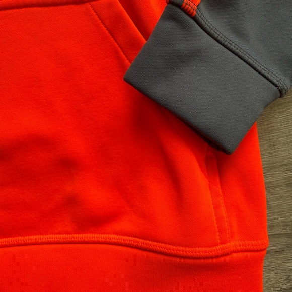 Adidas Kids Orange and Gray Hoodie M 10/12 - Picture 5 of 6